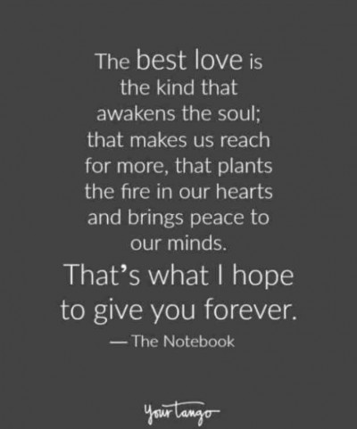 About hope and love. The notebook