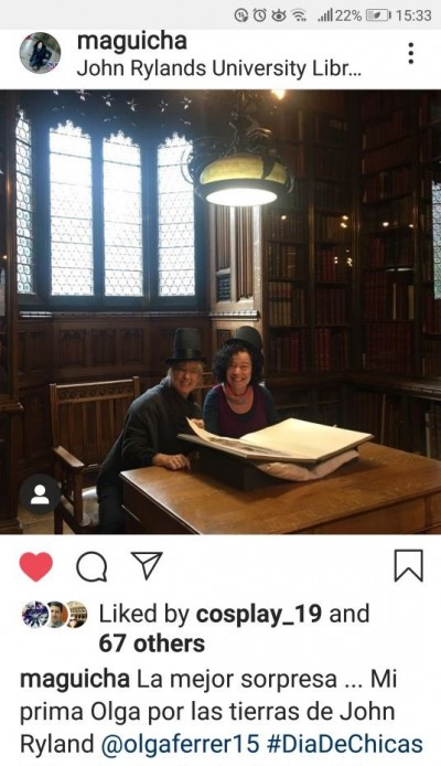 With my cousin at The John Ryland Library (July 2017)